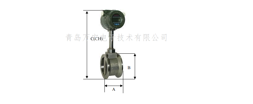法兰卡装涡街香蕉视频在线网站安装尺寸(图1)